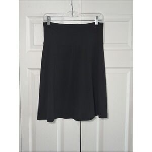 Yansi Fugel A-Line Skirt Womens Size XS Black High Waist Rayon Spandex Stretch